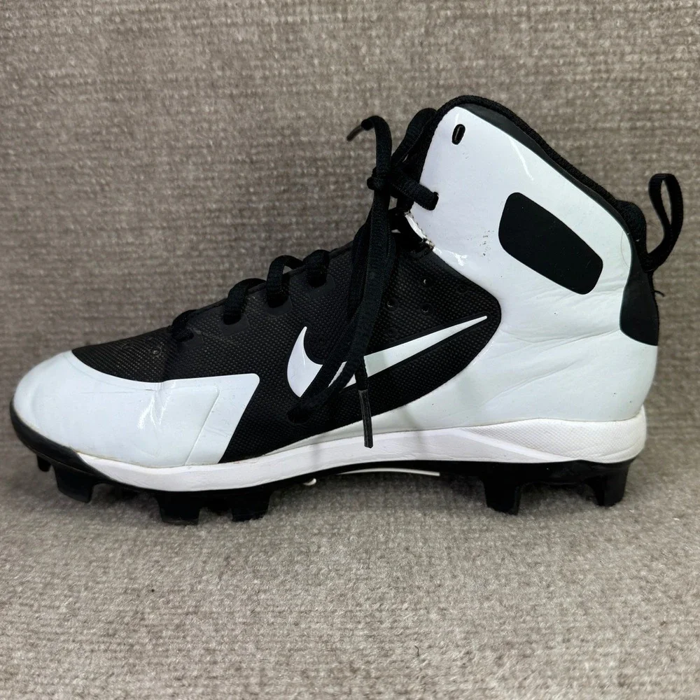 Nike Huarache 2K Filth Keystone Kids 5.5Y Black White Baseball Cleats 923434-011